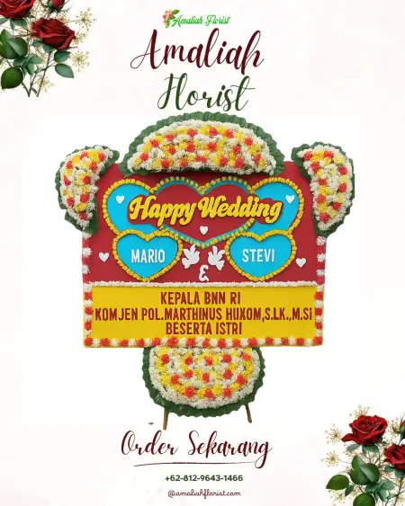 Papan Bunga Pernikahan Singocandi